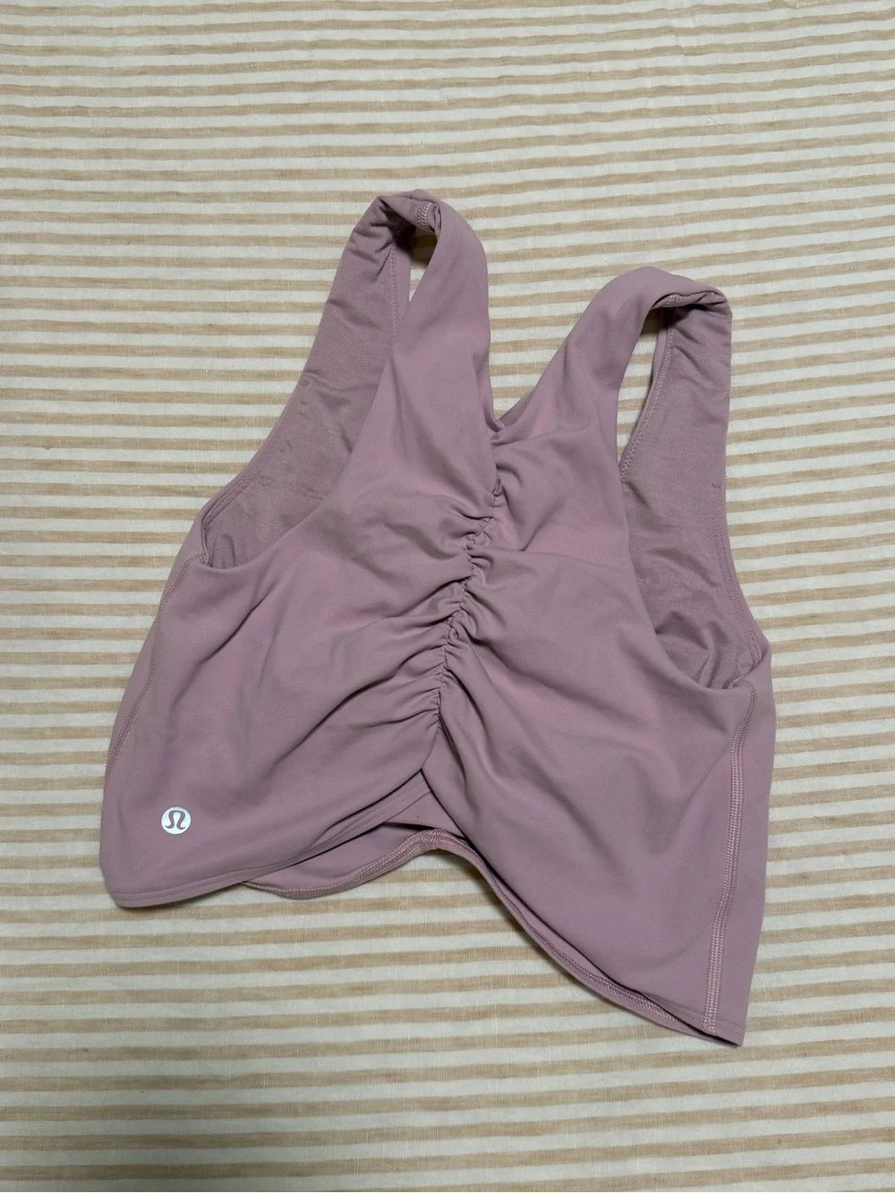 lululemon athletica Blush Pink Ruched Sports Bralette